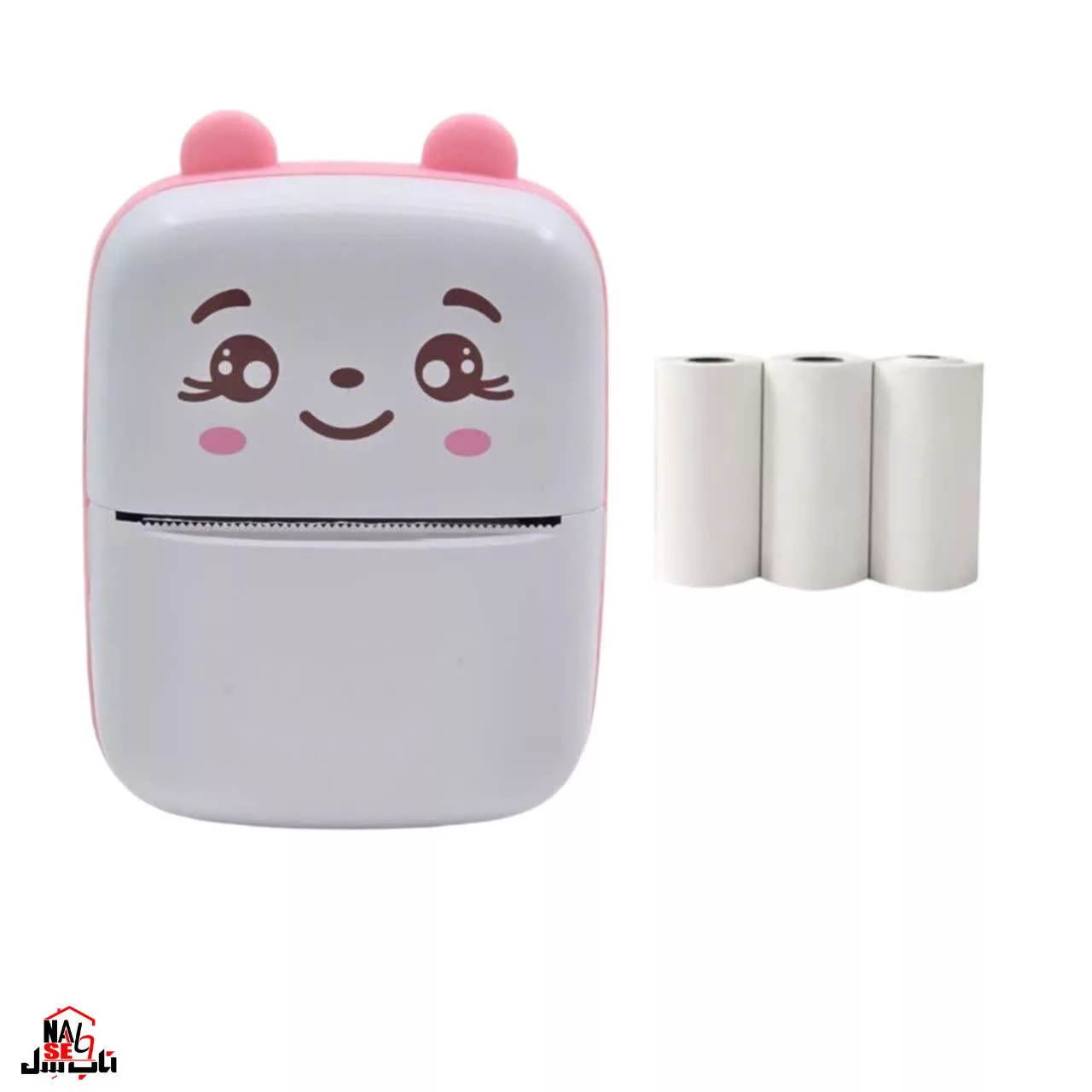 پرینتر لیبل زن ناب سل مدل  پرتابل شارژی کد  PI-NAAB002 به همراه سه عدد رول کاغذی