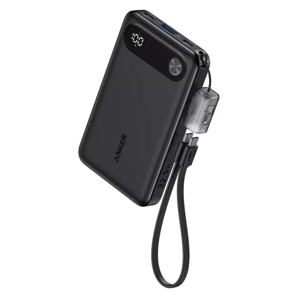 پاوربانک انکر مدل A1257 ظرفیت 10000 میلی آمپر ساعت به همراه کابل USB-C