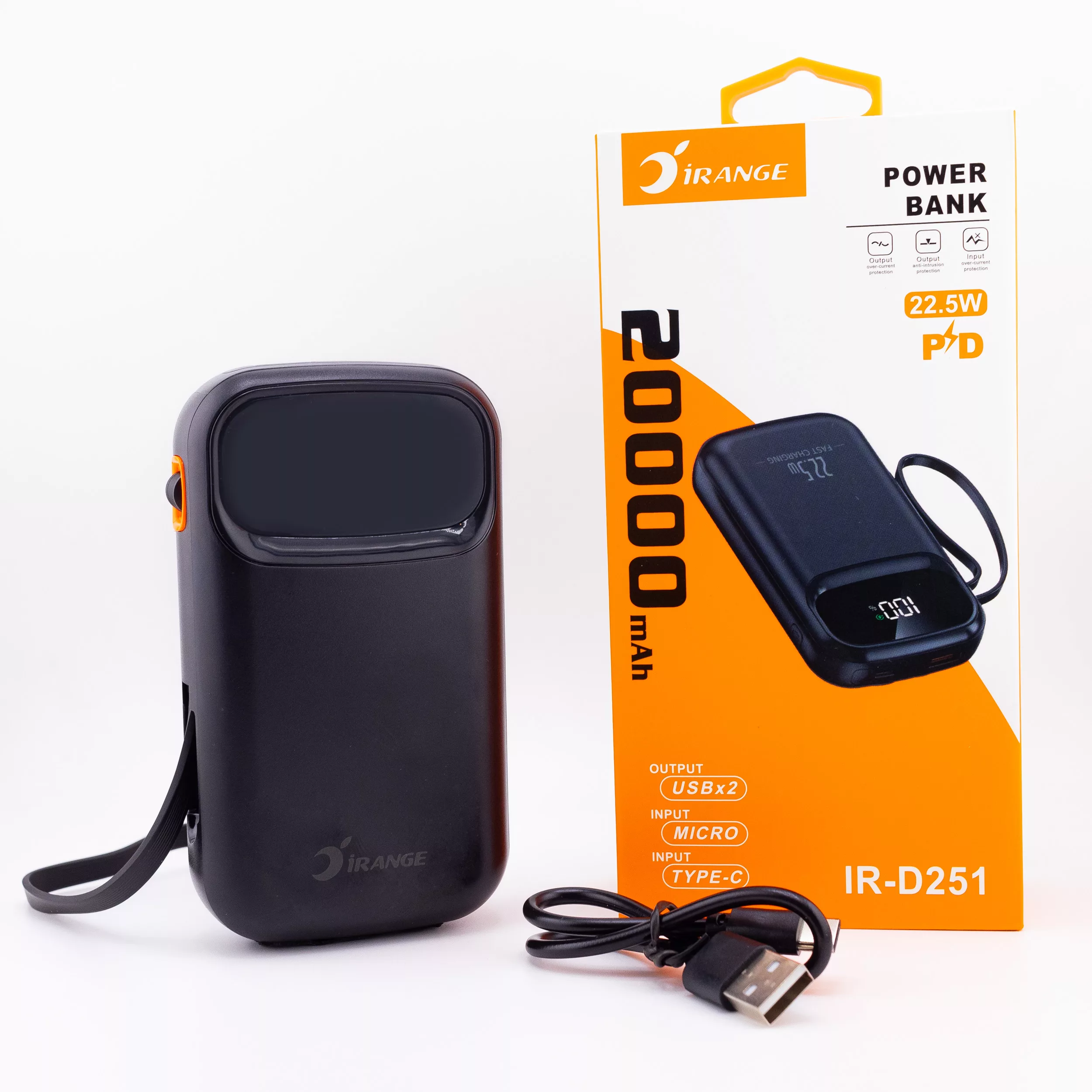 پاوربانک آیرنج مدل IR- D251 ظرفیت 20000 میلیآمپرساعت