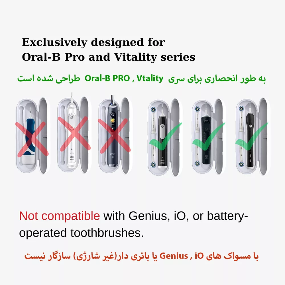 محفظه نگهداری مسواک برقی ووبر مدل New طرح پترن گرافیکی کد 1