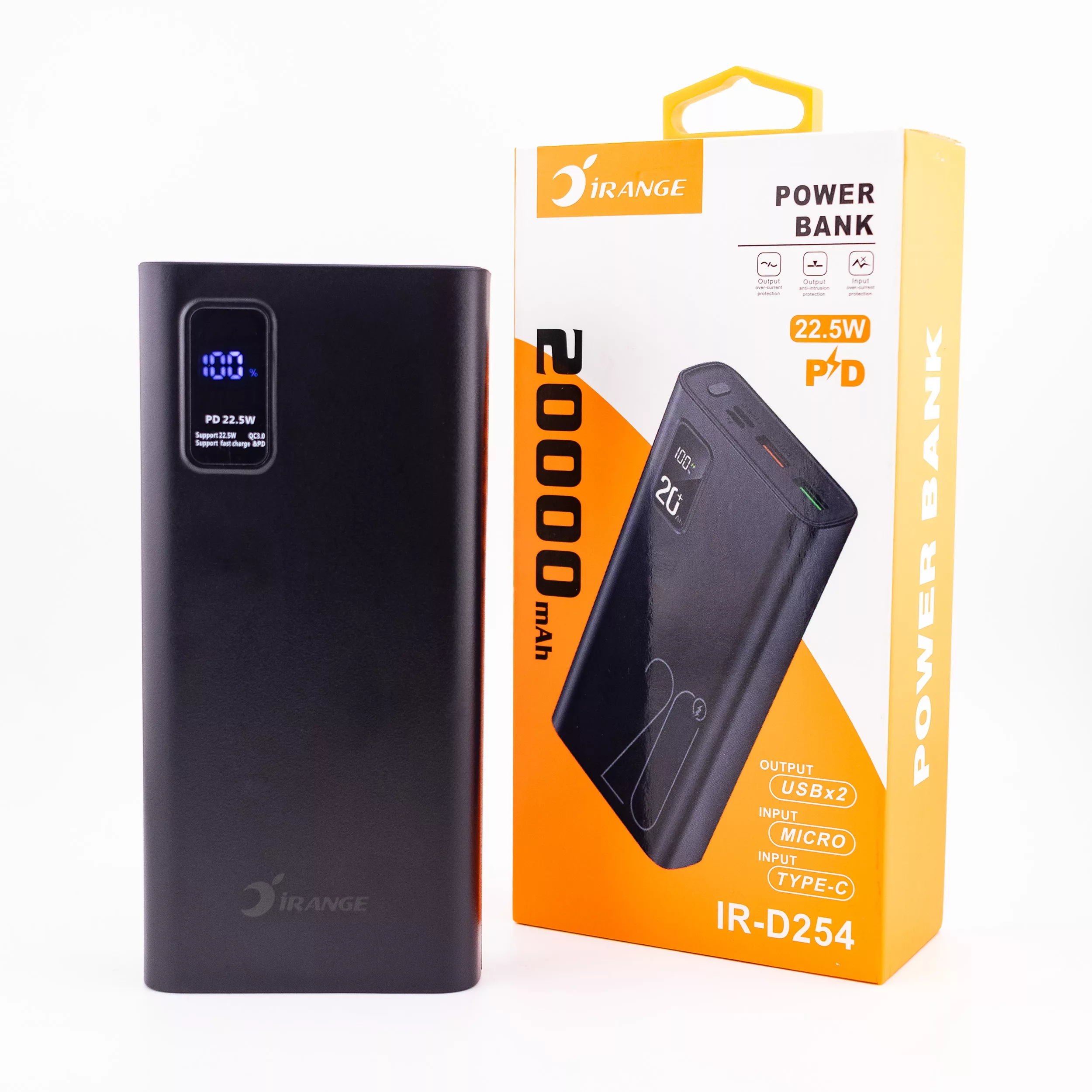 پاوربانک آیرنج مدل IR- D254 ظرفیت 20000 میلیآمپرساعت