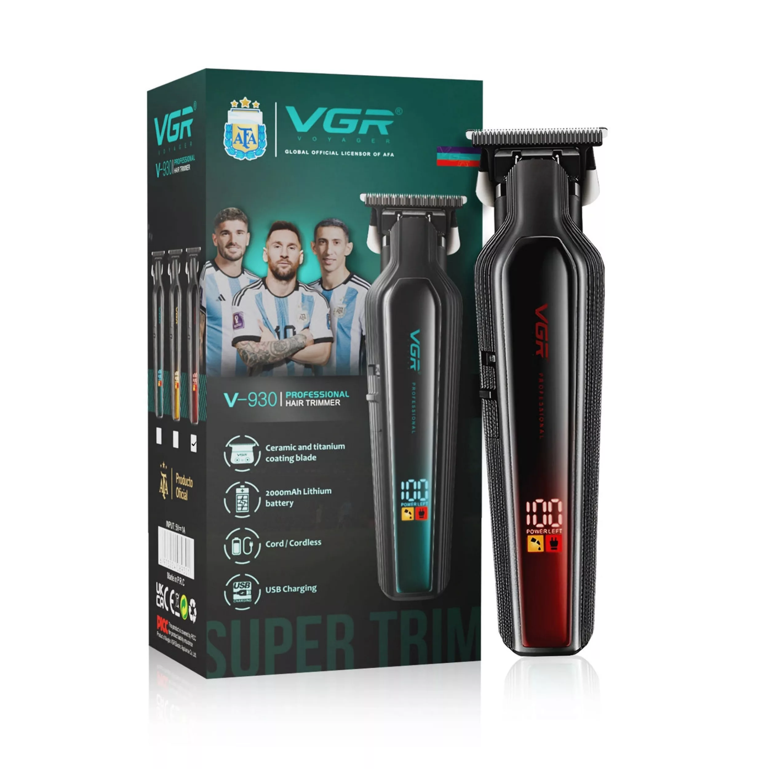 ماشین اصلاح موی سر و صورت شارژی وی جی ار مدل V-930