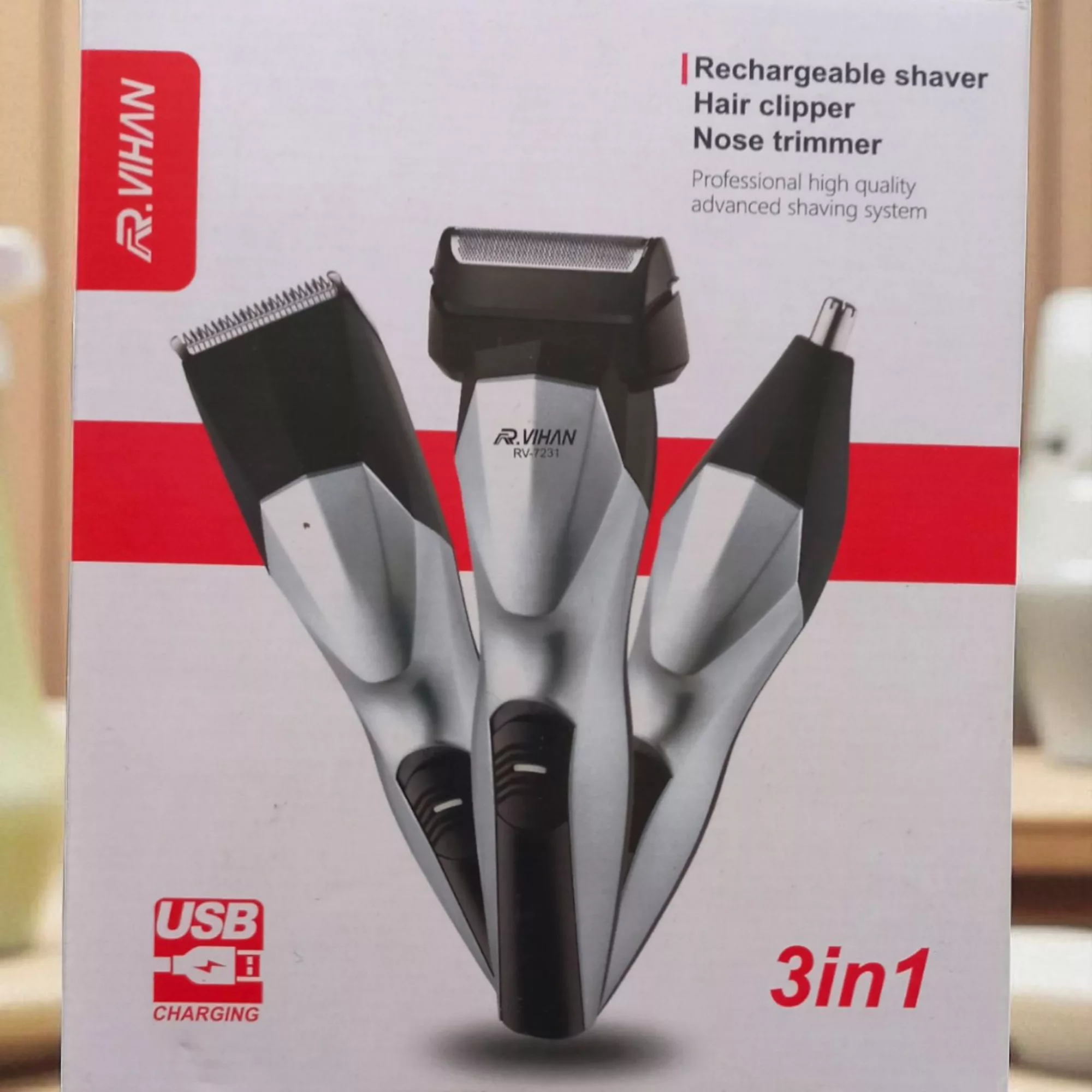 ست ماشین اصلاح موی صورت و بدن شارژی آرویهان مدل RV-7231