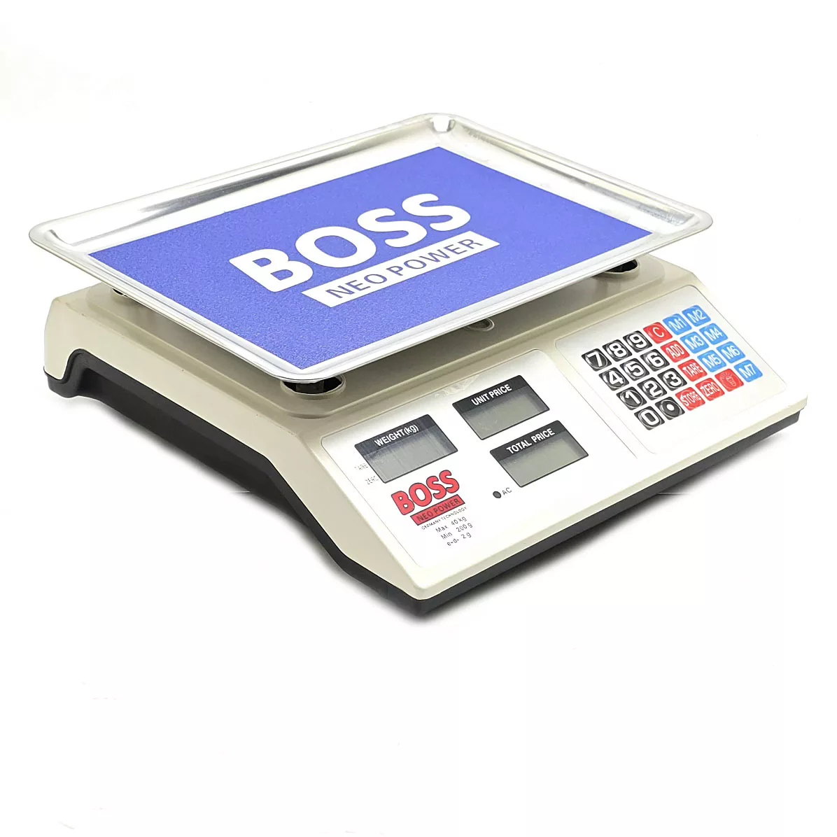 ترازو فروشگاهی شارژی باس مدل NEO-POWER-40KG