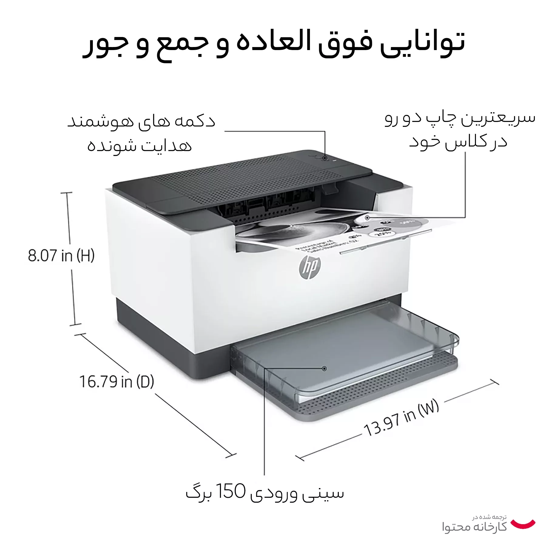 پرینتر چند کاره لیزری اچپی مدل LaserJet MFP M236dw