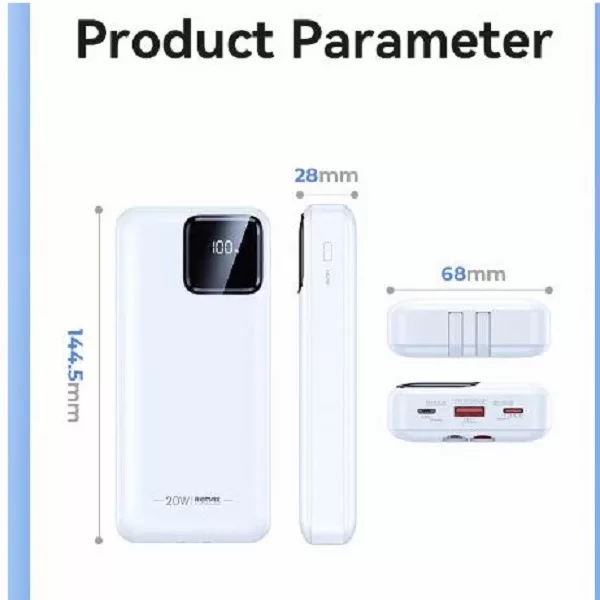 پاوربانک ریمکس مدل Fast Charge 513 ظرفیت 20000 میلی آمپر ساعت