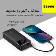 پاوربانک بیسوس مدل AMPB15W ظرفیت 30000 میلی آمپر ساعت