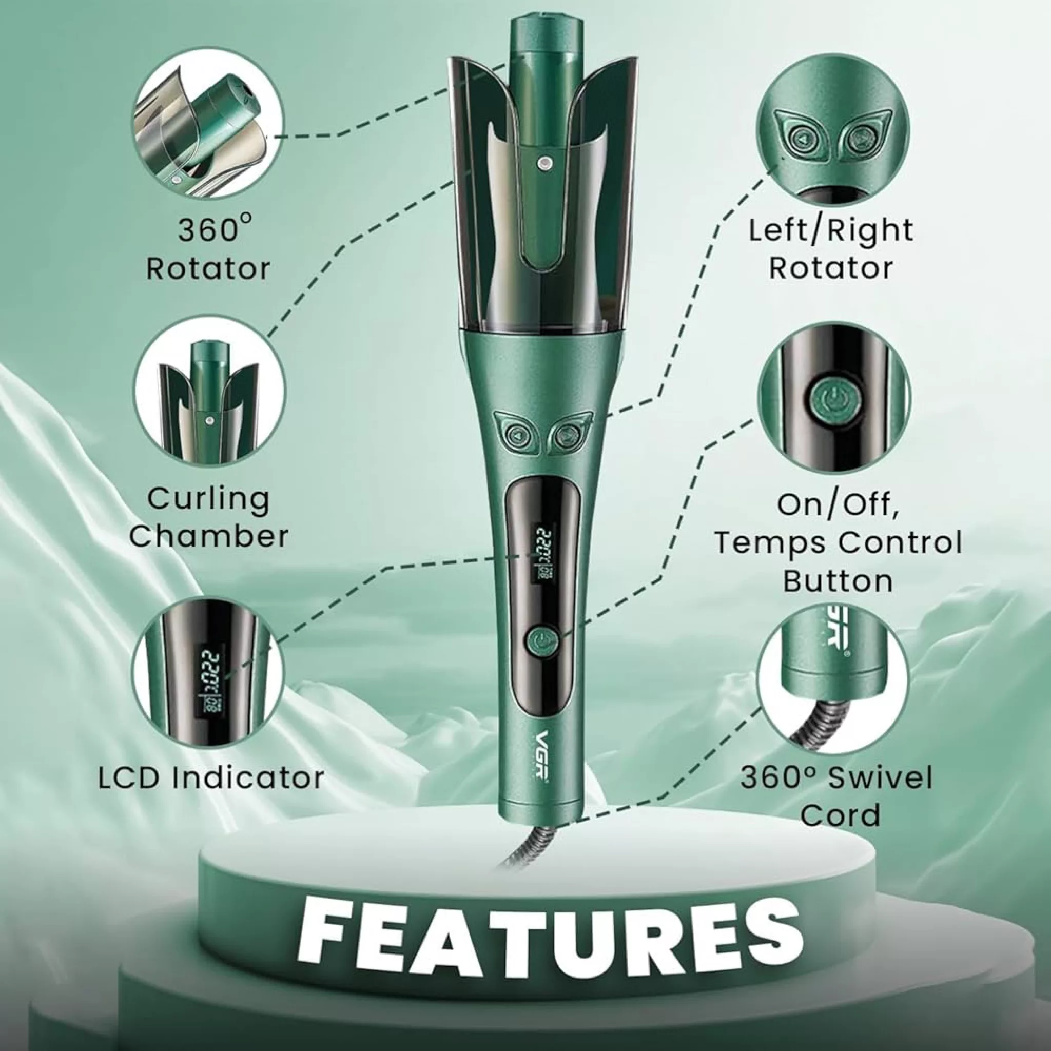 فرکننده و حالت دهنده مو وی جی ار مدل V-583