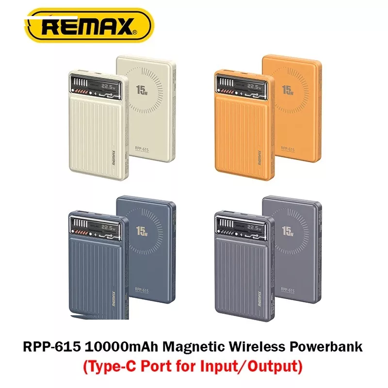 پاوربانک ریمکس مدل MagSafe Wireless Fast Charge RP-615 ظرفیت 10000 میلی آمپر ساعت