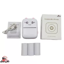 پرینتر لیبل زن ناب سل مدل  پرتابل کد PIN02 به همراه سه عدد رول کاغذی