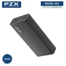 پاوربانک پی زد ایکس مدل V83 Fast Charge 22.5W ظرفیت 20000 میلی آمپر ساعت