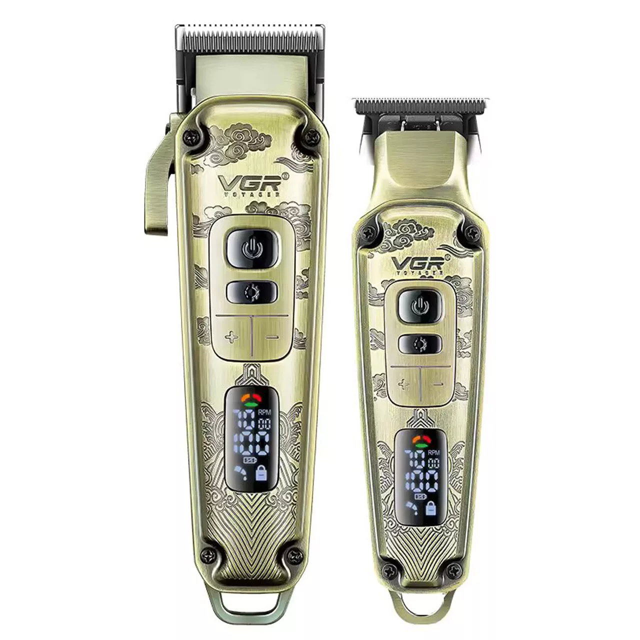 ماشین اصلاح موی سر و صورت وی جی ار مدل V-643+5Vadapter مجموعه دو عددی ماشین اصلاح موی سر و صورت وی جی ار مدل V-643+5Vadapter مجموعه دو عددی