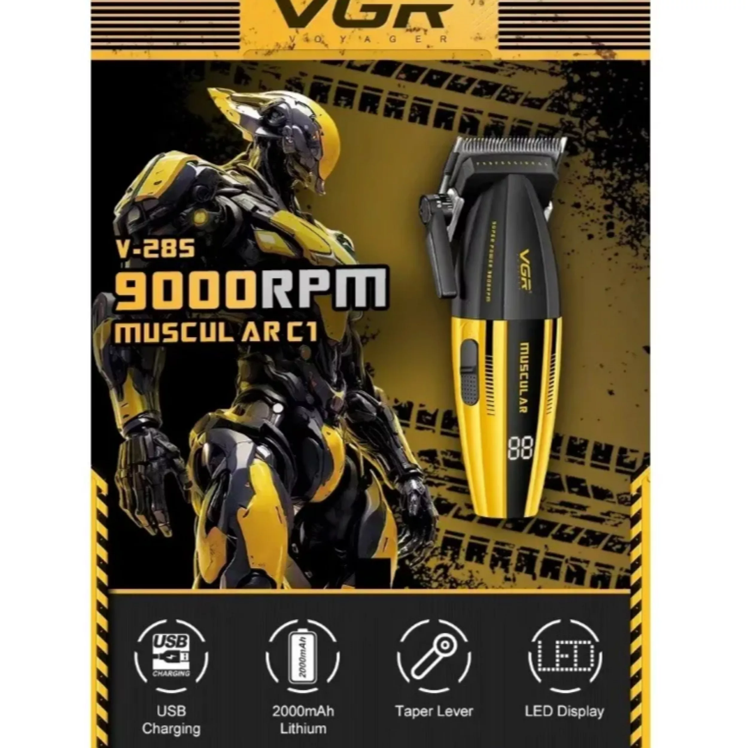 ماشین اصلاح موی سر و صورت شارژی وی جی ار مدل V-285