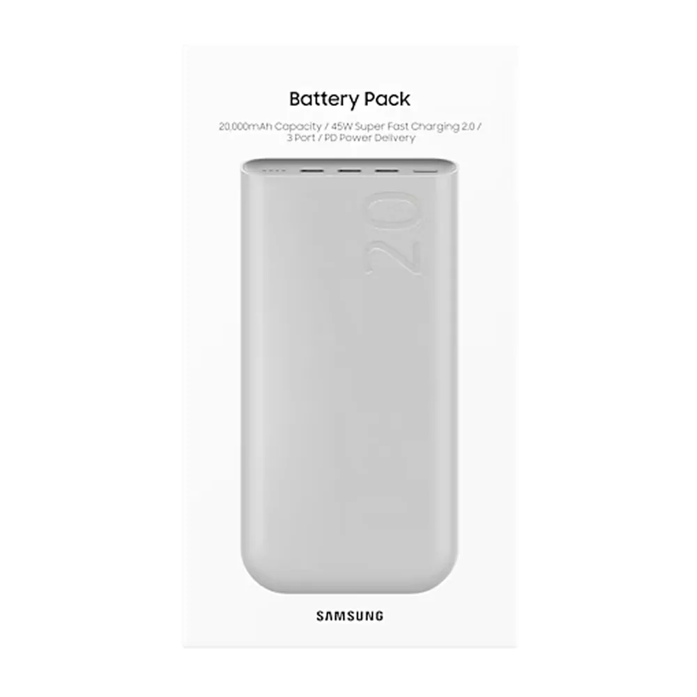 پاوربانک 45 وات سامسونگ مدل Battery Pack EB-P4520 ظرفیت 20000 میلیآمپر ساعت