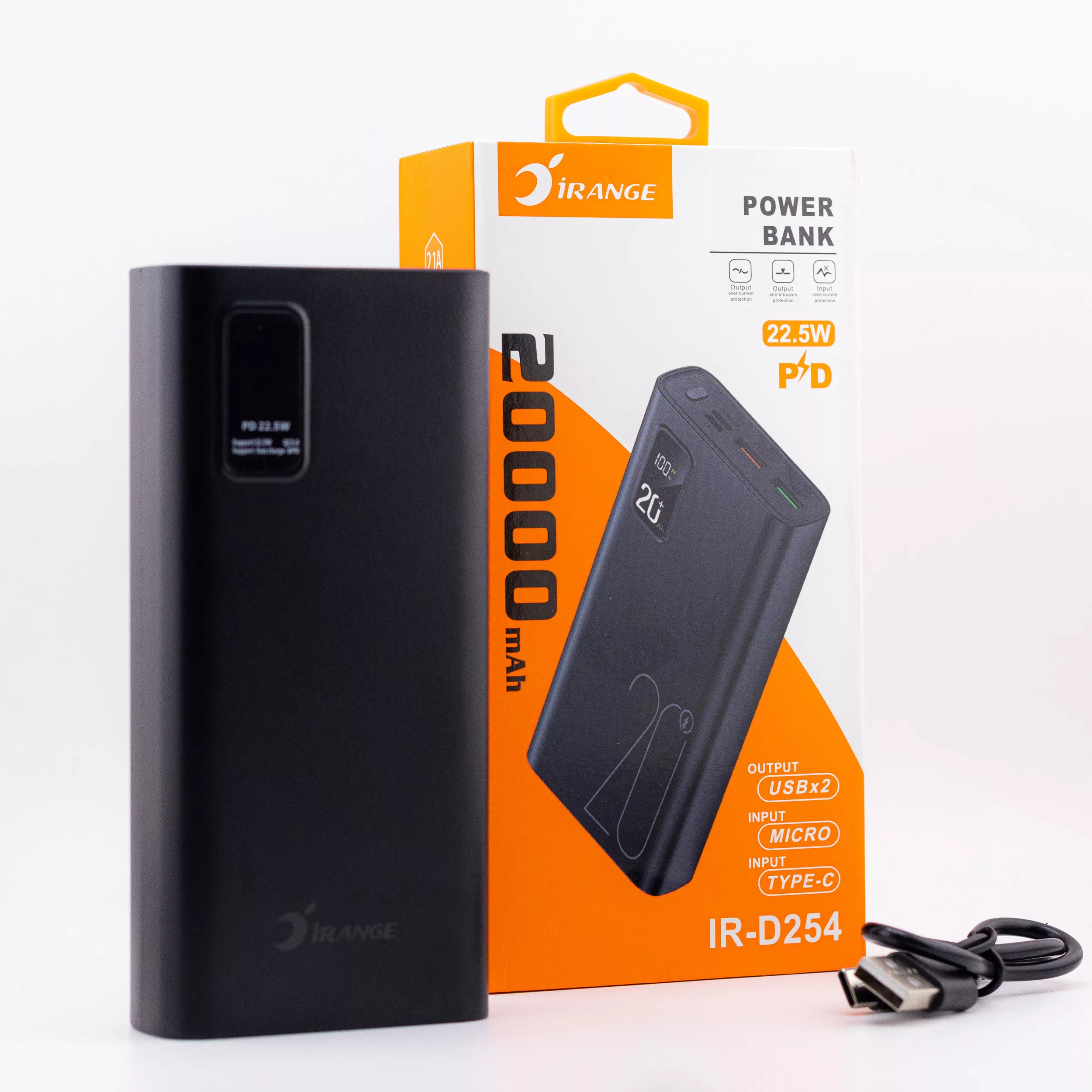 پاوربانک آیرنج مدل IR- D254 ظرفیت 20000 میلیآمپرساعت