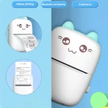 پرینتر لیبل زن ناب سل مدل حرارتی پرتابل کد BLU02 به همراه سه عدد رول کاغذی