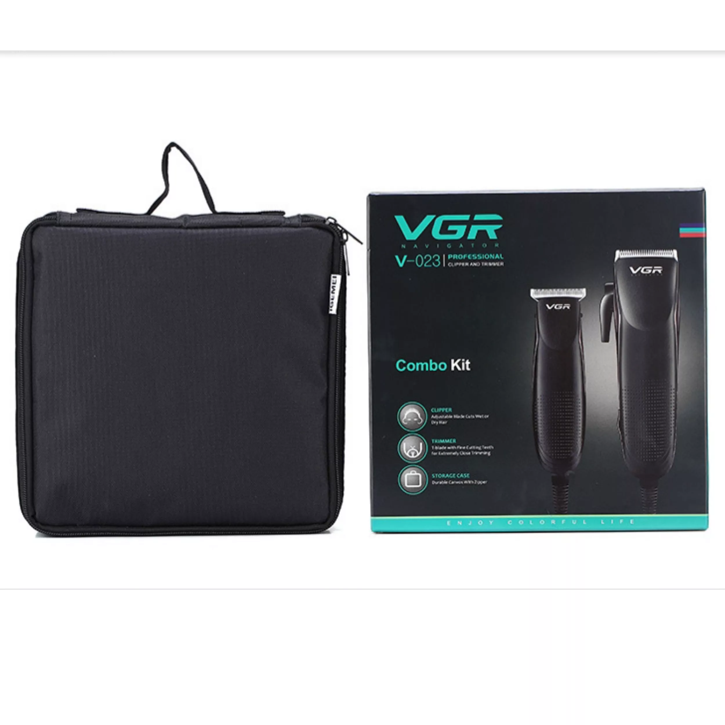 ماشین اصلاح موی سر و صورت وی جی آر مدل V-023 مجموعه 2 عددی