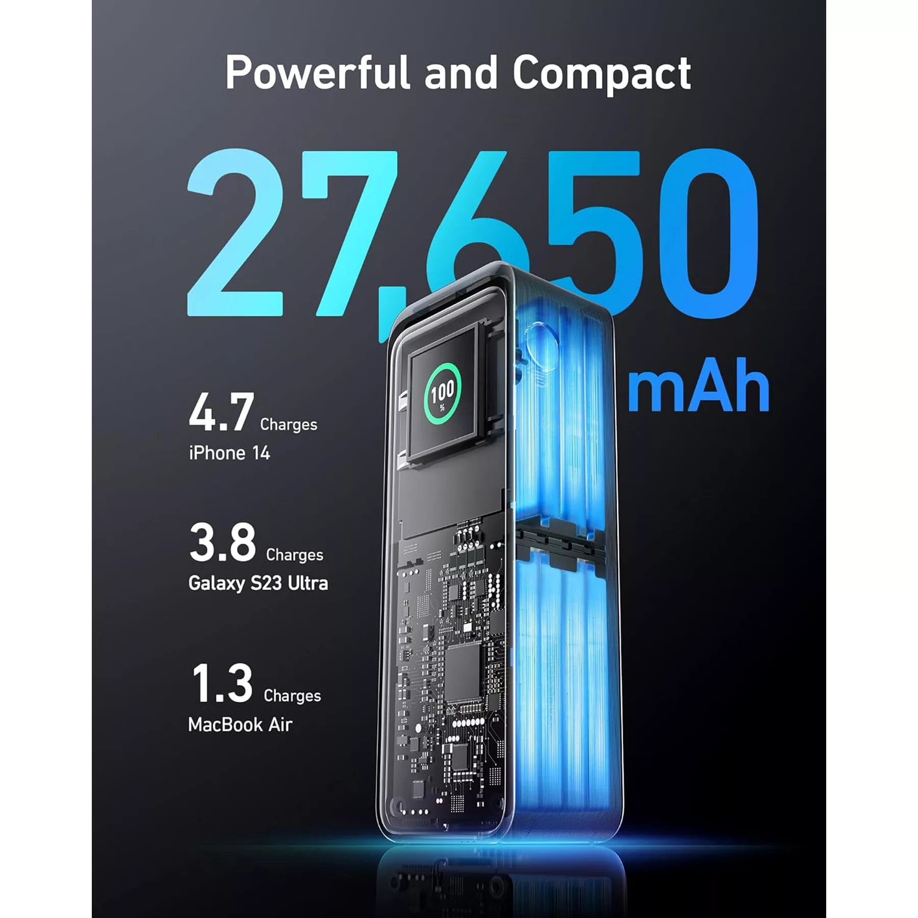 پاوربانک انکر مدل A1340 ظرفیت 27650 میلی آمپر ساعت