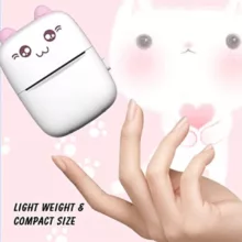 پرینتر لیبل زن ناب سل مدل  پرتابل کد PIN02 به همراه سه عدد رول کاغذی