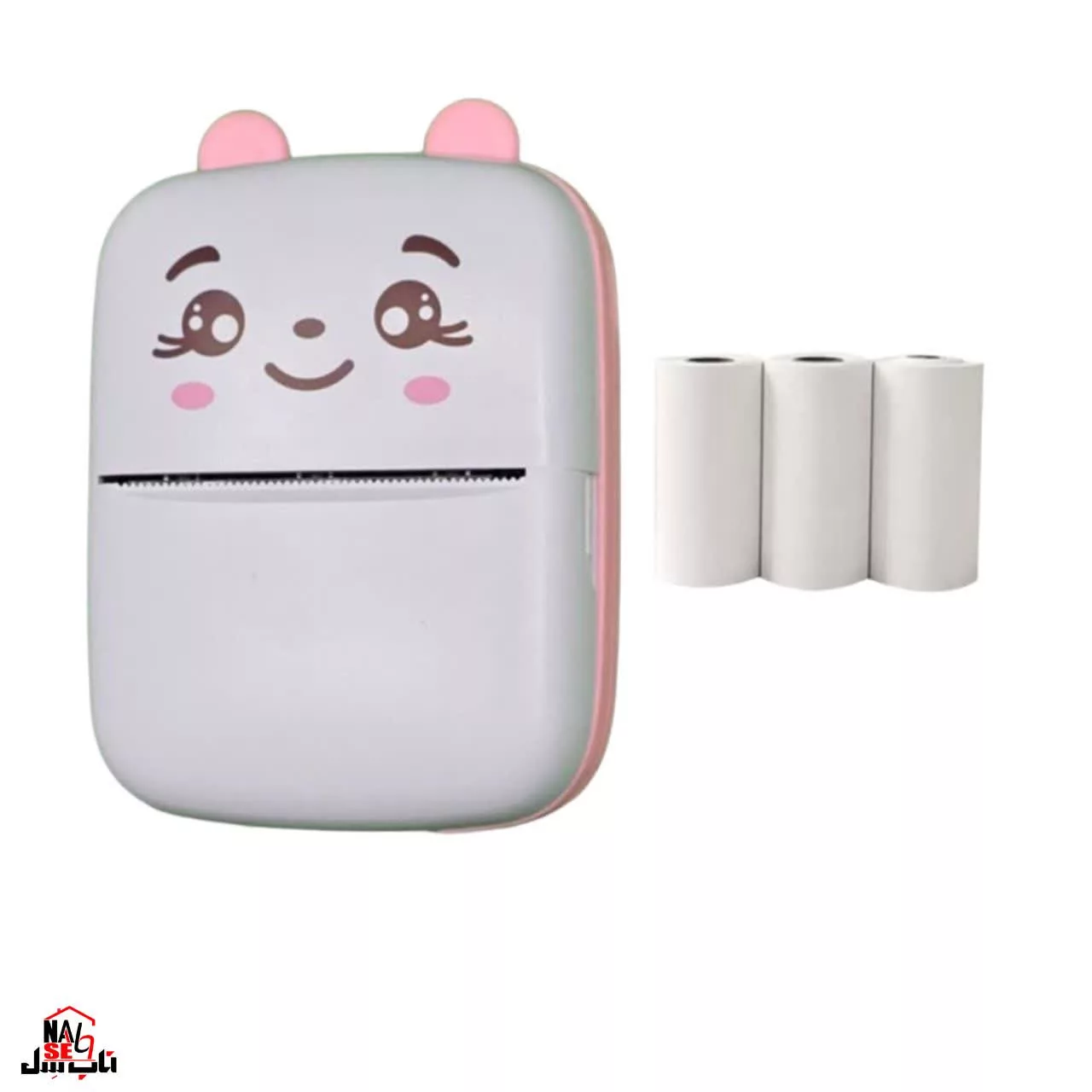 پرینتر لیبل زن ناب سل مدل  پرتابل شارژی کد  PI-NAAB002 به همراه سه عدد رول کاغذی