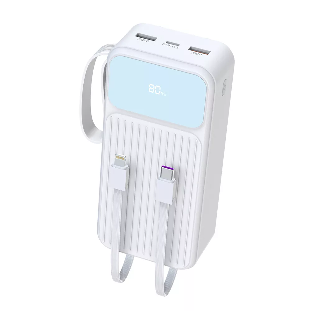 پاوربانک پی زد ایکس مدل V30 Fast Charge 22.5W Cabled ظرفیت 20000 میلی آمپر ساعت