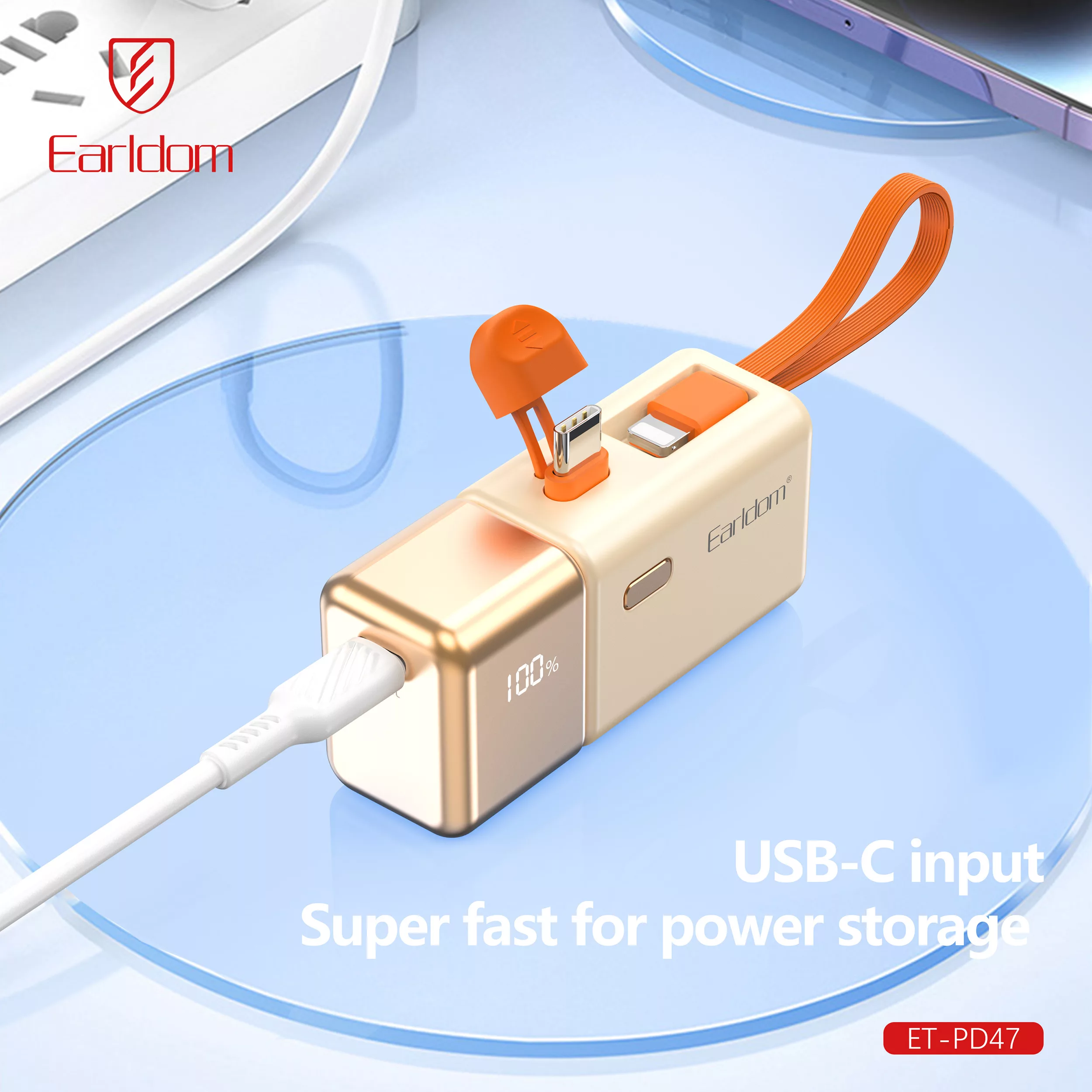 پاوربانک ارلدام مدل 2IN1 PD47 22.5W ظرفیت 5000 میلی آمپر ساعت
