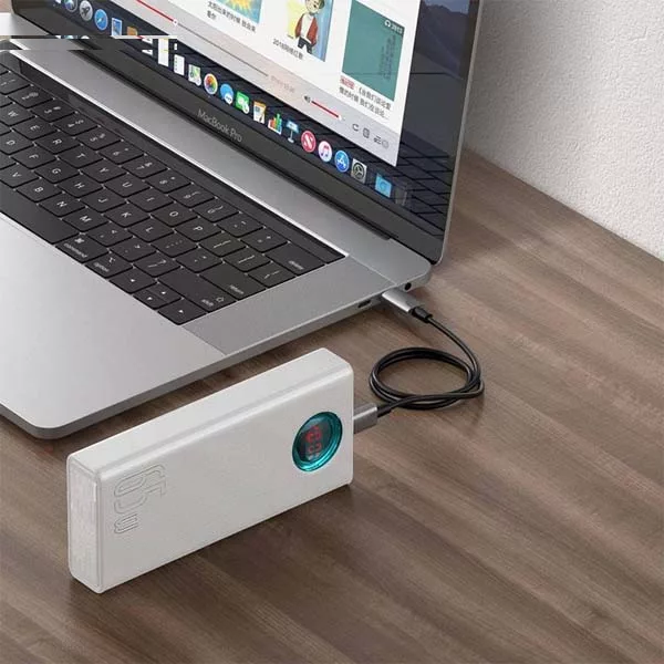 پاوربانک بیسوس مدل PPLG000102 با ظرفیت 30000 میلی آمپر بر ساعت
