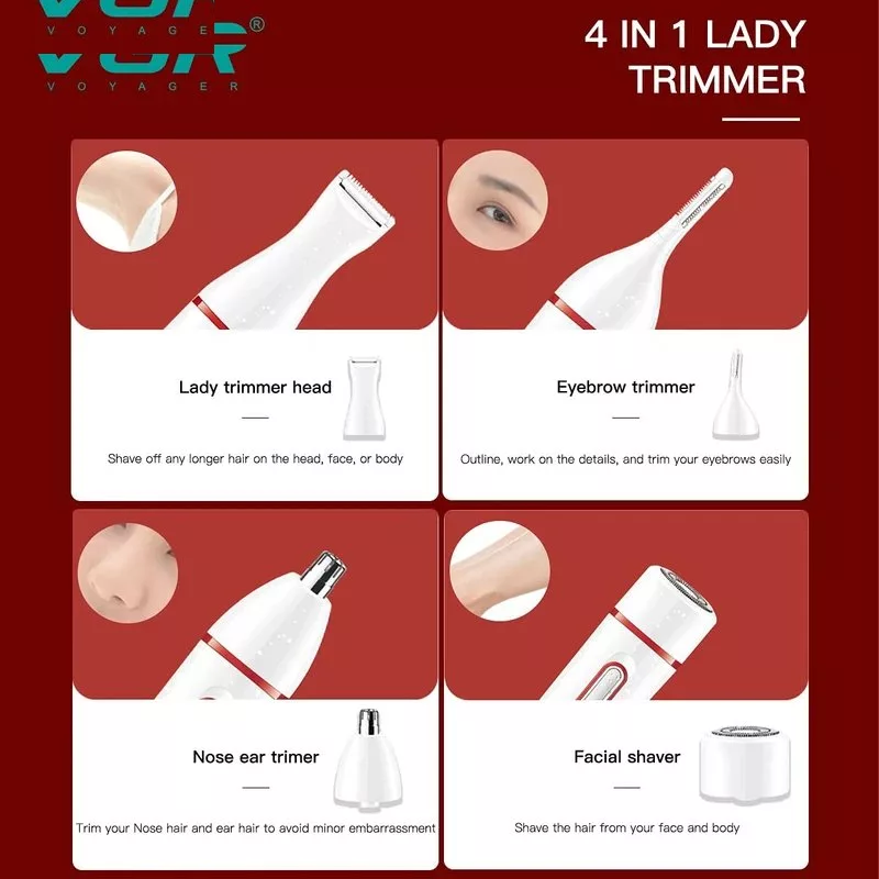 اپیلاتور وی جی ار مدل LADY TRIMMER SET