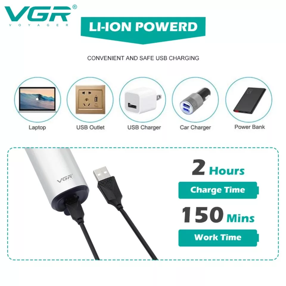 ماشین اصلاح موی صورت وی جی ار مدل V-328