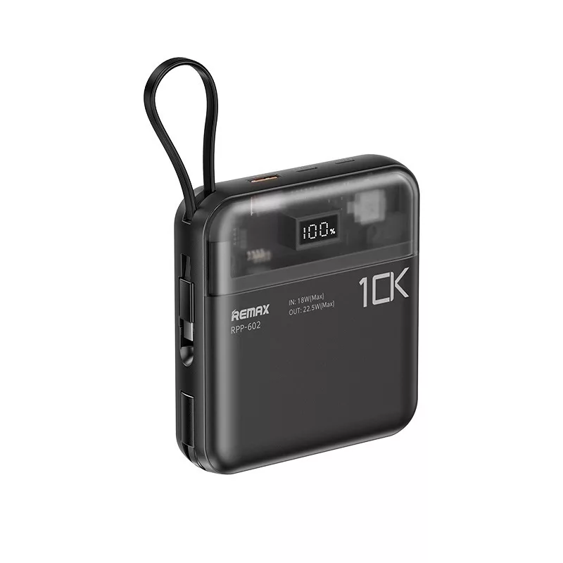 پاوربانک ریمکس مدل RPP-602 ظرفیت 10000 میلی‌ آمپر ساعت