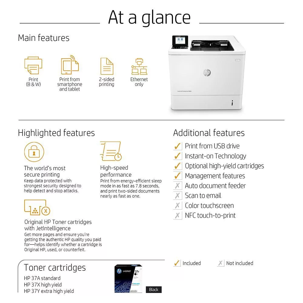 پرینتر لیزری اچ پی مدل LaserJet Enterprise M608dn