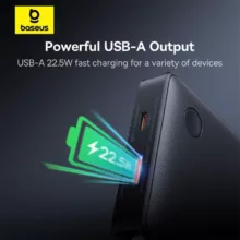 پاوربانک بیسوس مدل Airpow Lite PPAP2-10A Moon ظرفیت 10000 میلی آمپر ساعت
