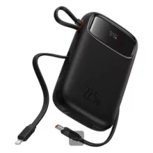 پاوربانک بیسوس مدل 22.5W QPow2 Dual Cable ظرفیت 10000 میلی آمپر ساعت